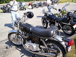 Side panels says Norton 850 but this is a mixture of components. Front brake on the wrong side & single carb, no balance tube on pipes. Side panels says Norton 850 but this is a mixture of components. Front brake on the wrong side & single carb, no balance tube on pipes.