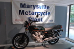 Last CBX to roll off the Assembly line in Ohio 1980. This was part of a great exibit at the AMA Hall of Fame Museum in Ohio. Ginny and I took a tour while our ST got shod with new rubber.