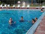 Some of the crew enjoying a dip in the natural spring fed pool.