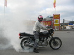 Burning before garage