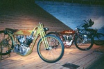 One Indian and one Harley Davidson